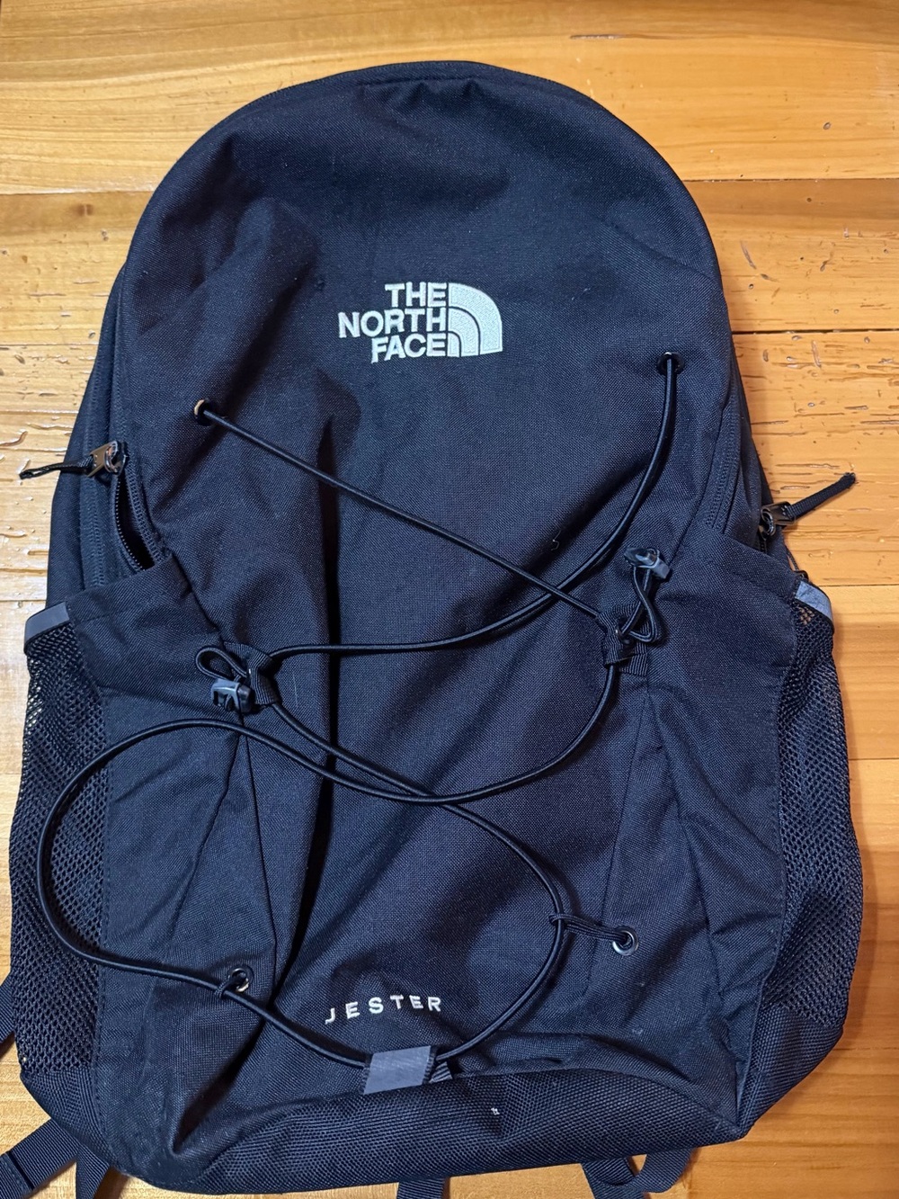 The North Face Jester Backpack in Black with Front Bungee